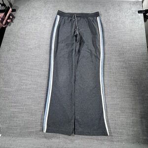 Body Code Lounge Pants Womens Medium Gray Good Side Stripe Wide Leg Y2K